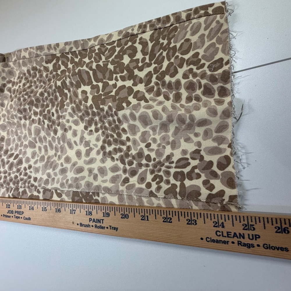 OAT New York High Rise Wide Leg Women 6/28 Tan Leopard Print Denim Jeans Party - Picture 13 of 14